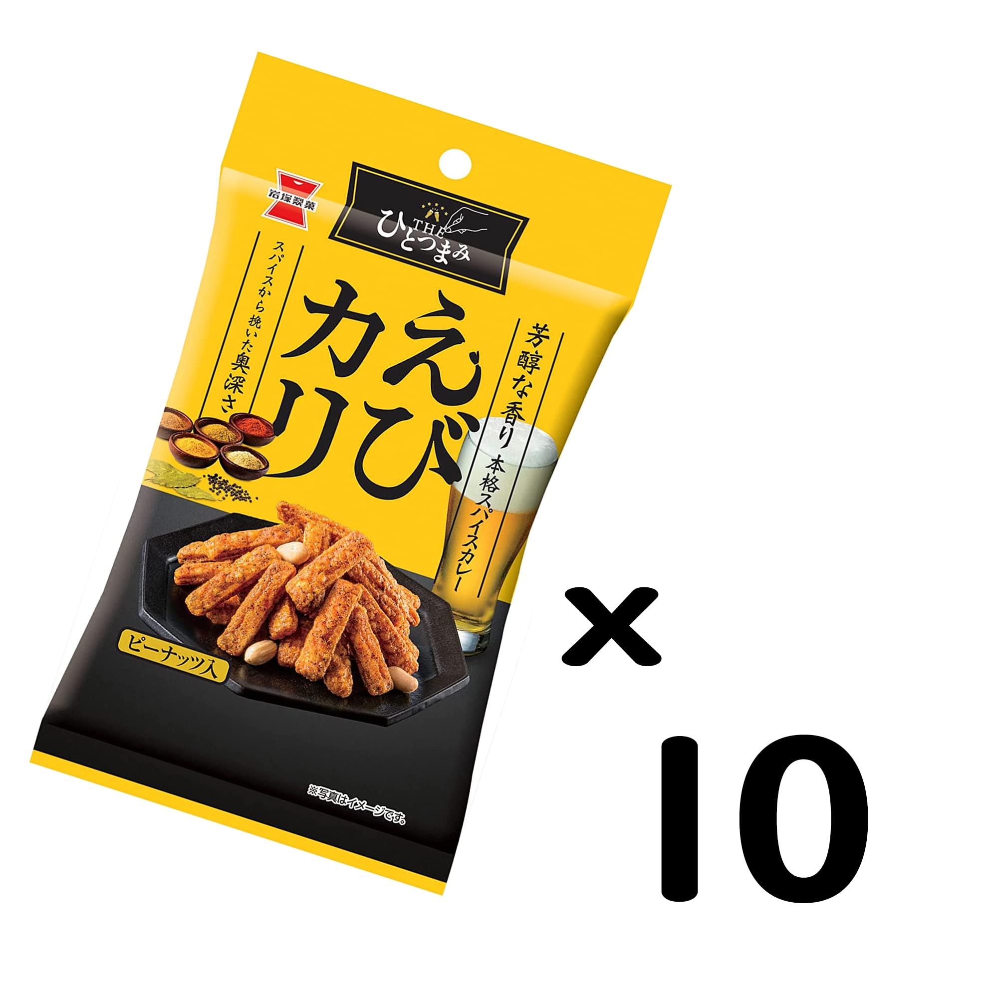 Amazon.co.jp: 岩塚製菓 THEひとつまみ えびカリ 40g×10袋 : 食品